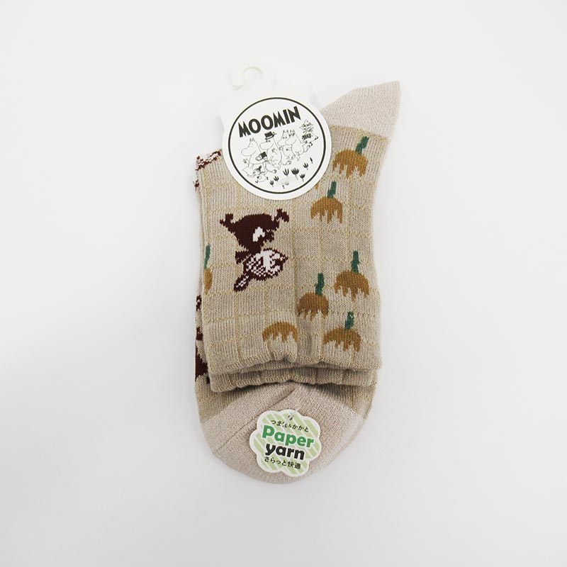 MOOMIN ムーミン ロークルーソックス ミイ花柄 BE/MNL753504-015